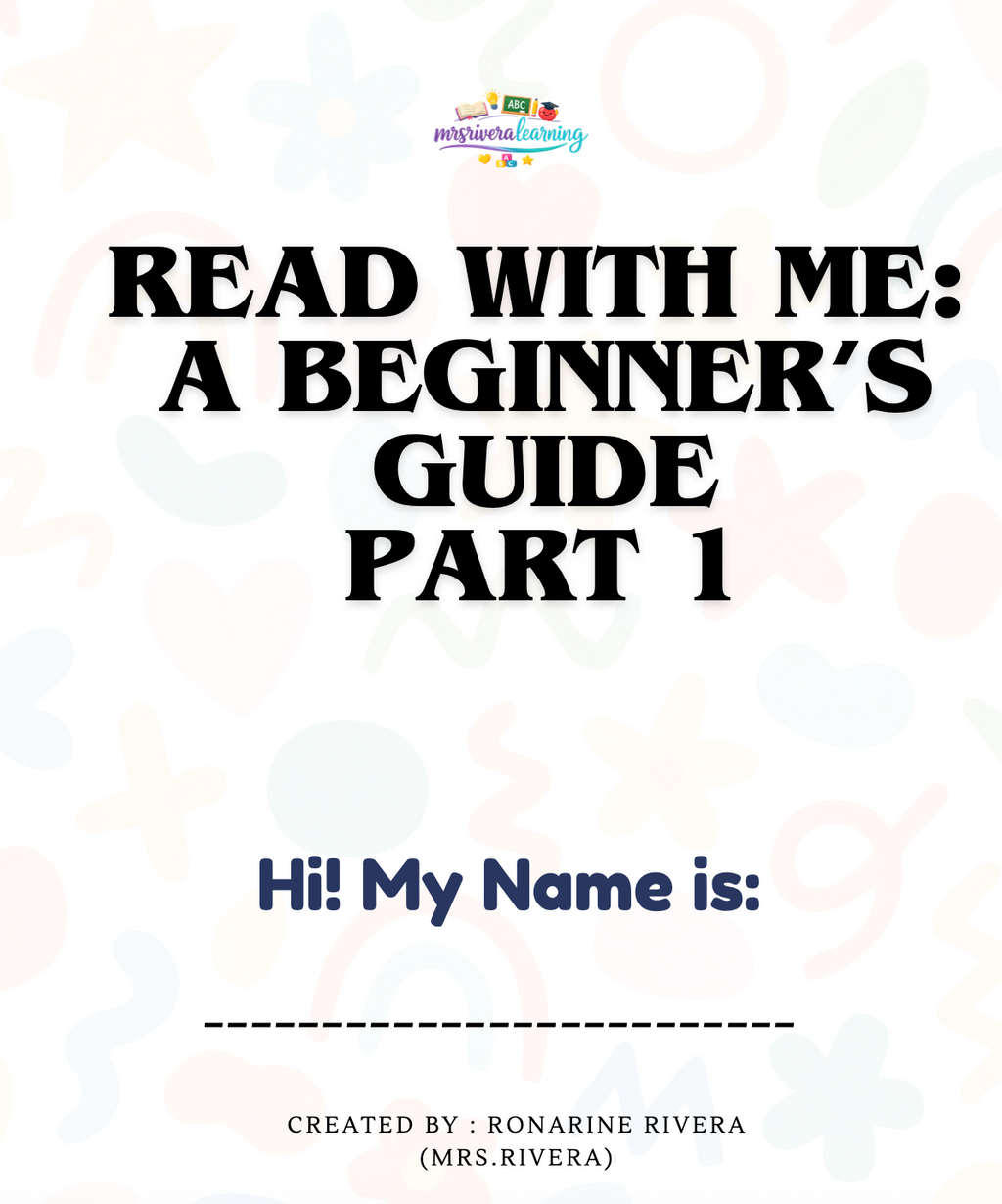 READING GUIDE FOR BEGINNERS : PART 1